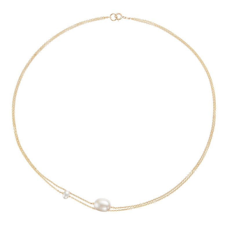 Gold Layered Large & Small Pearl Choker image