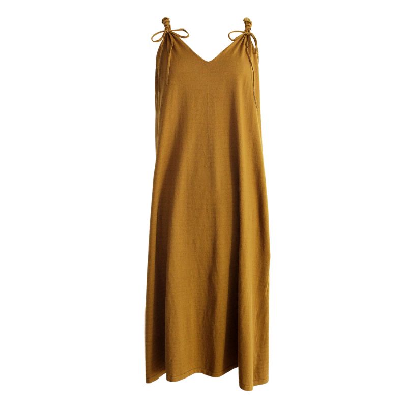 Cashmere Maxi Slip Dress - Rum Caramel image