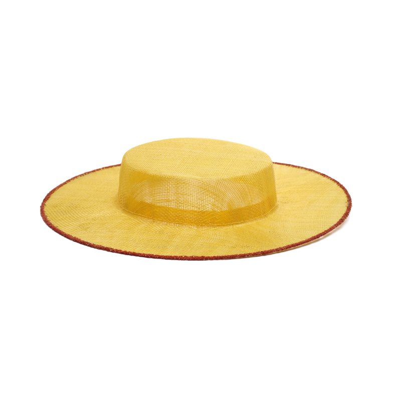 Yellow Sinamay Hat image