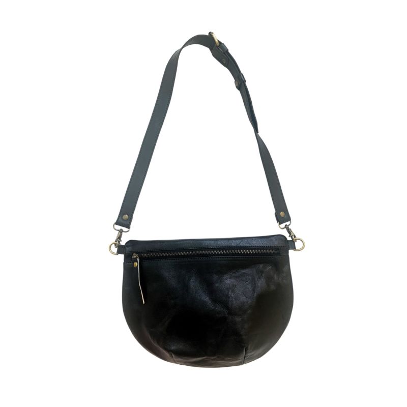Naomi Leather Sling Bag - Black image