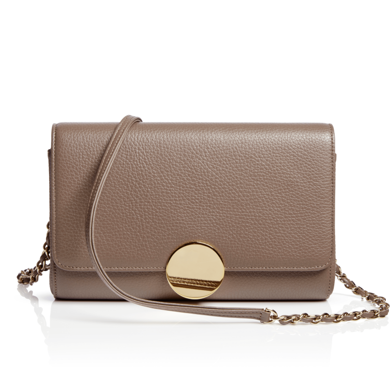 Naomi Textured Taupe Leather image