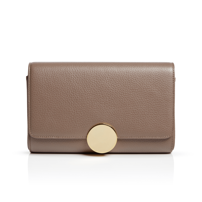 Naomi Textured Taupe Leather image