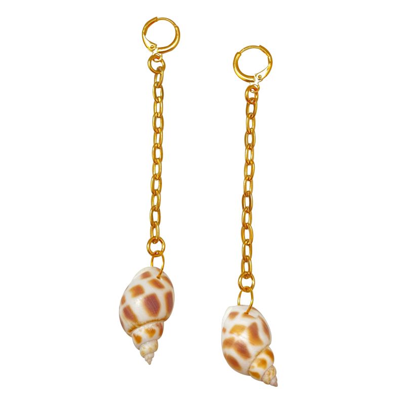 Natural Shell Dangle Earrings Malta image