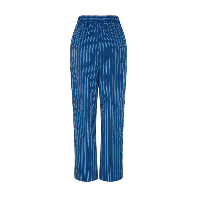 Navy Stripe Cotton Trousers image