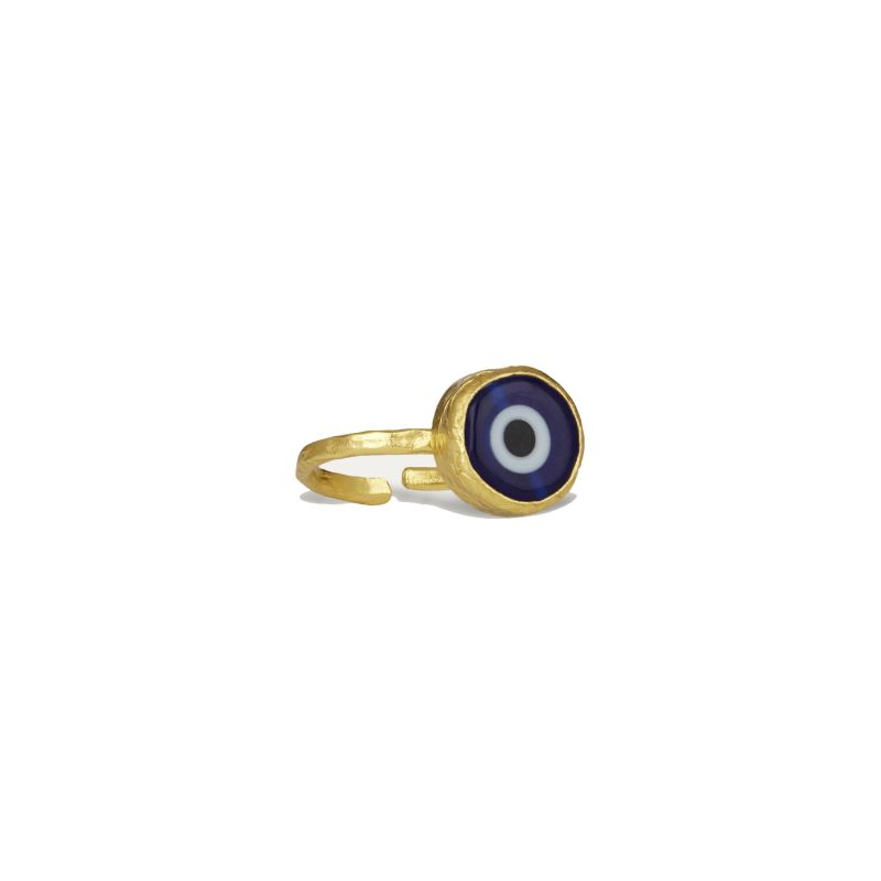 Nazar Navy Evil Eye Stacking Ring image