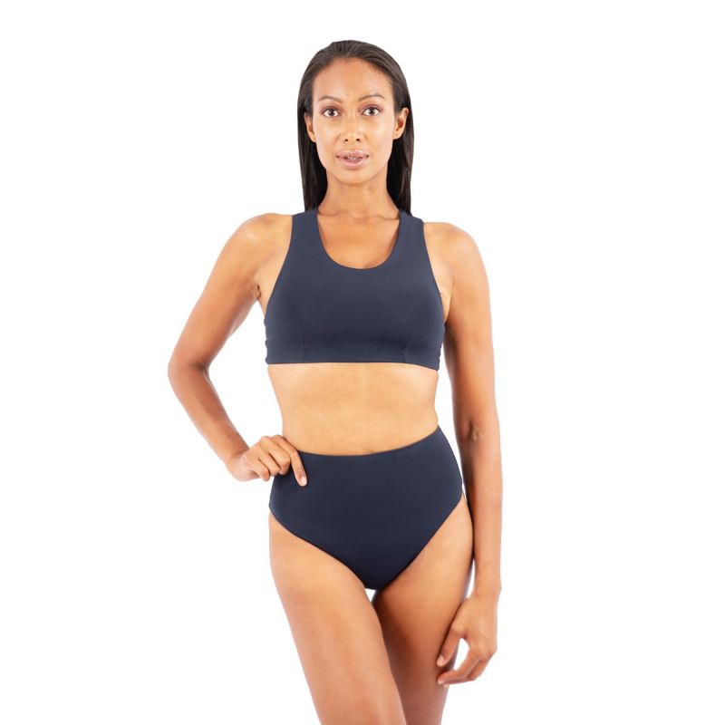 Syros Crisscross Bikini In Dark Blue Pebble image