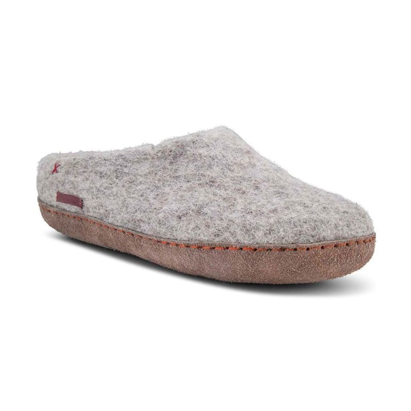 Men's Classic Slipper - Grey With Suede Sole image