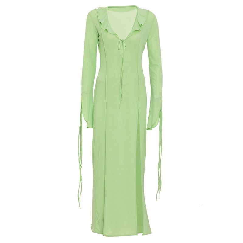 Nellie Long Beach Dress In Lime image