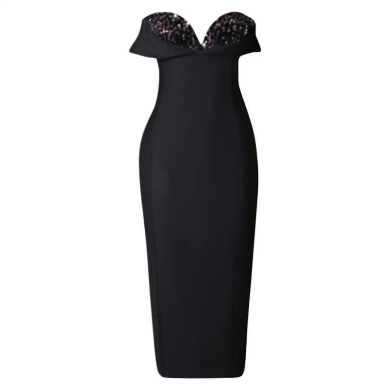 Nevae Black Bodycon Dress image