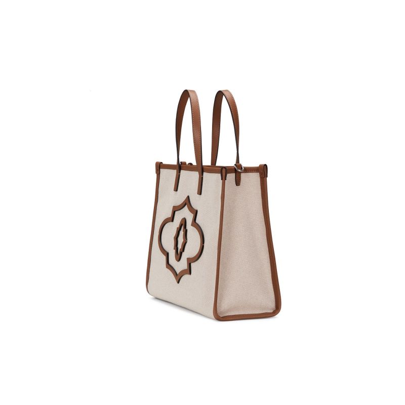 New Moroccan Canvas Tote M Tote - Tan image