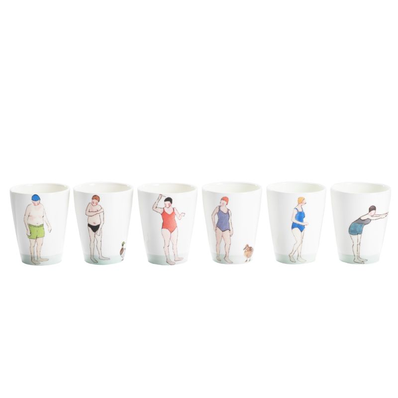 Swimmer Collection Set Of 6 Beakers image