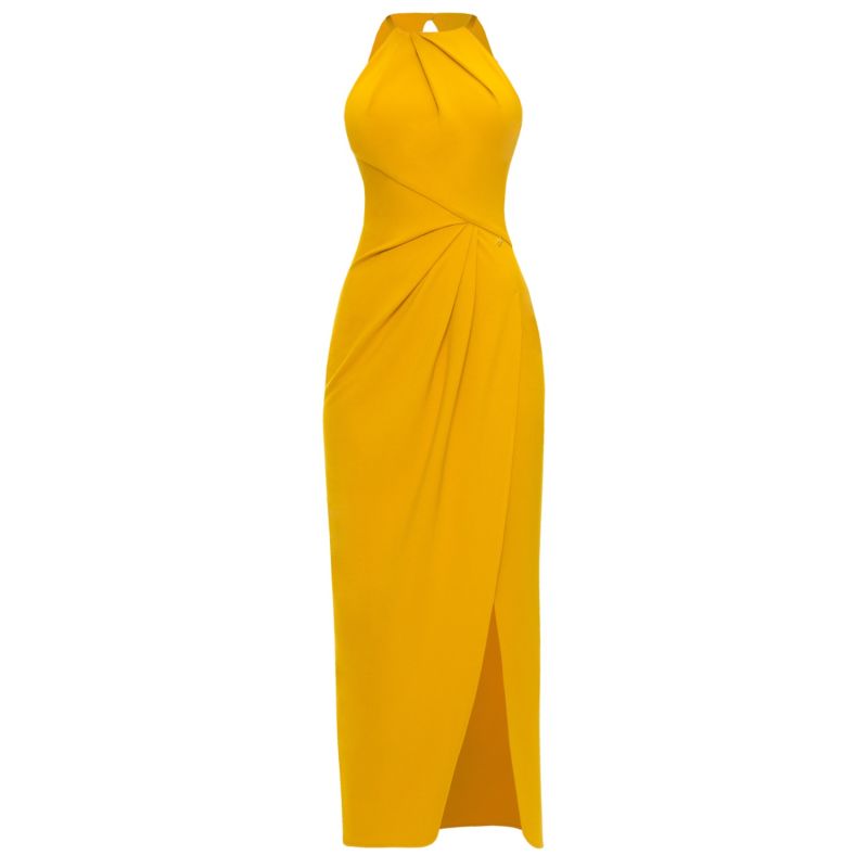 Draped Dress Sofia Yellow image