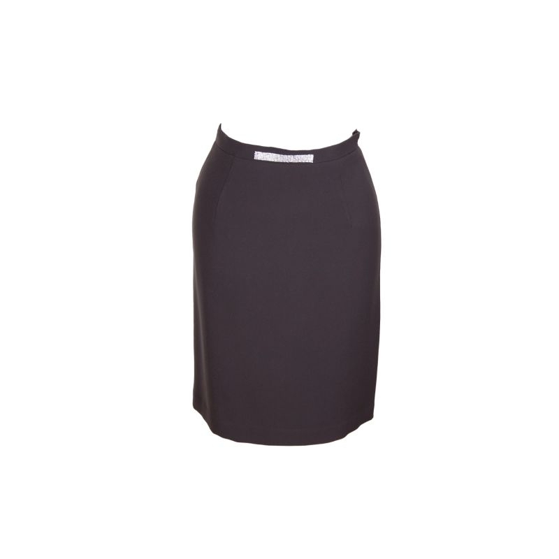 Grey Basic Skirt With Shine image