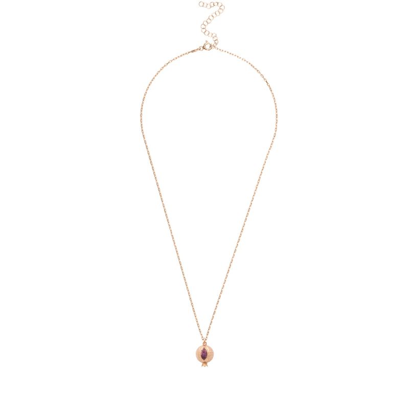 Pomegranate Charm Necklace Rosegold image