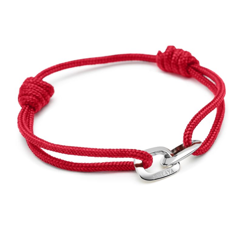 Men's Red String Bracelet with Adjustable Gold Lock – Nialaya
