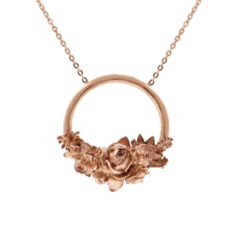 Rose Halo Necklace - Rose Gold image