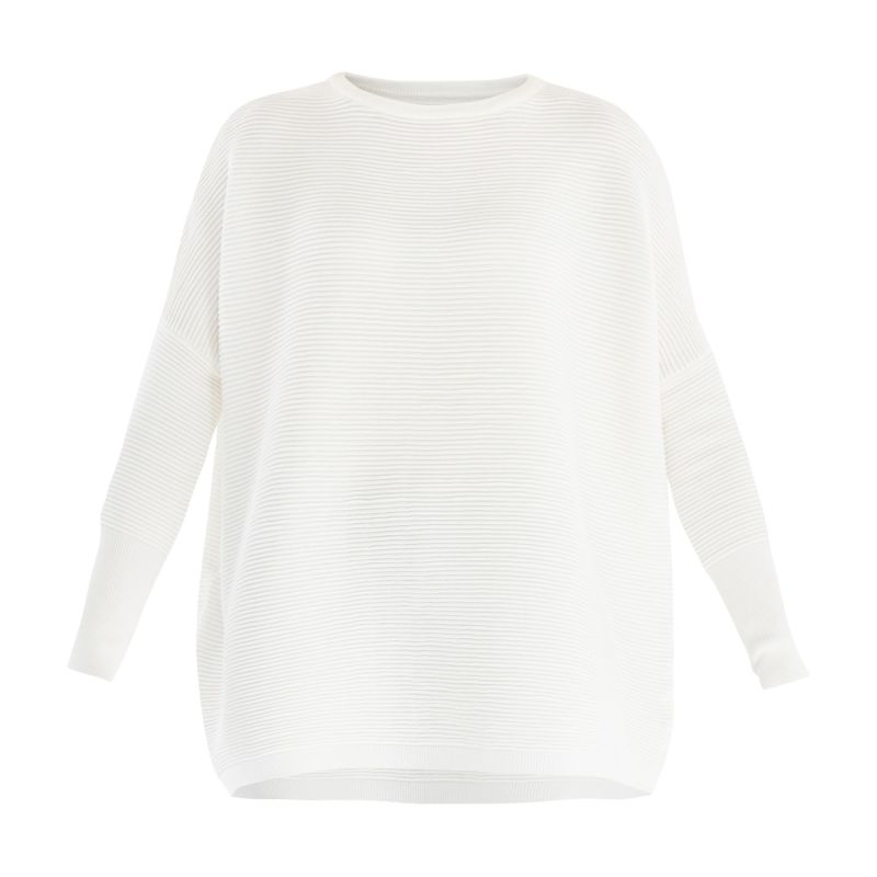 Paisie Ribbed Jumper In White image