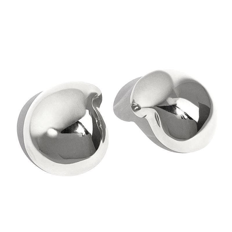 Nicola Studs - Large - Silver image