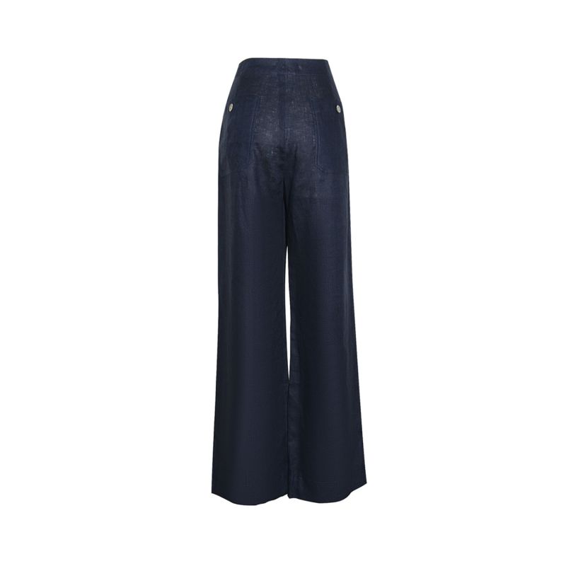 Sofia Linen Pants - Blue image