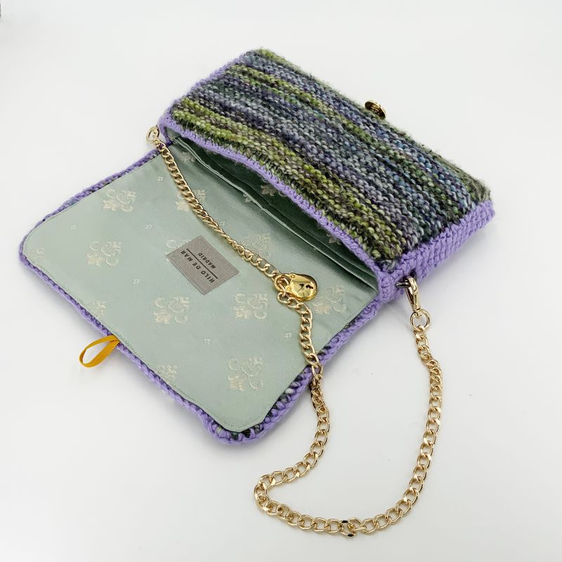 Niebla - Hand Knitted Bag With Medals - Purple image