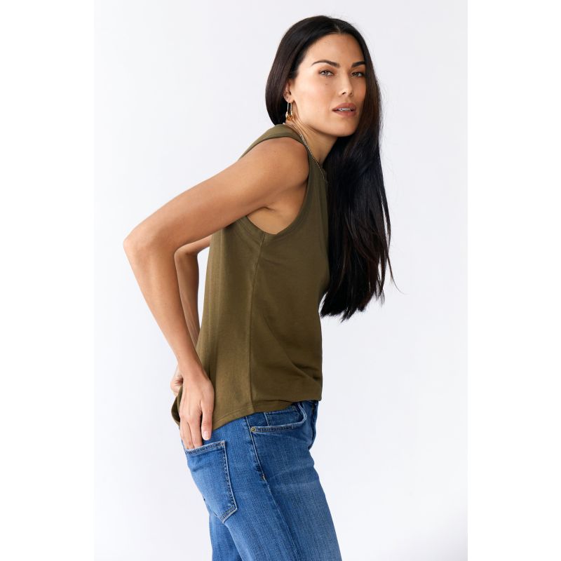 Nina Muscle Tee - Olive image