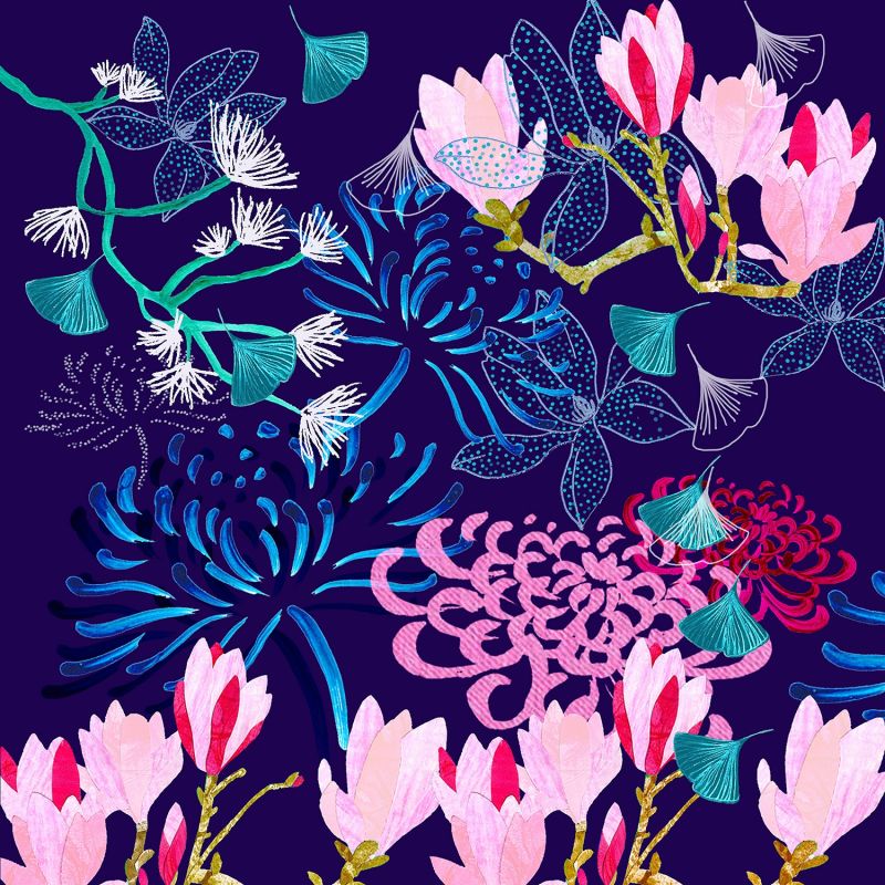 Giclee Print - Midnight Florals image