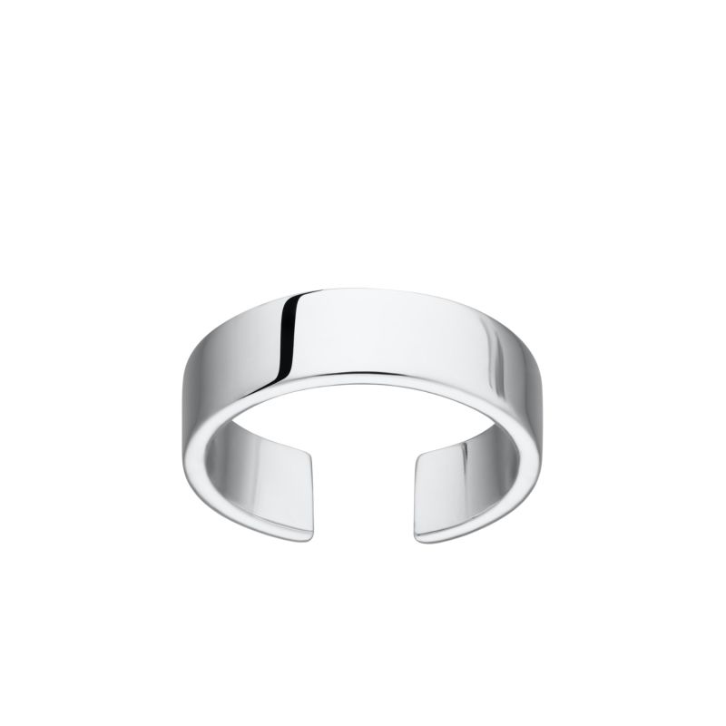 Silver Wide Band Toe Ring image