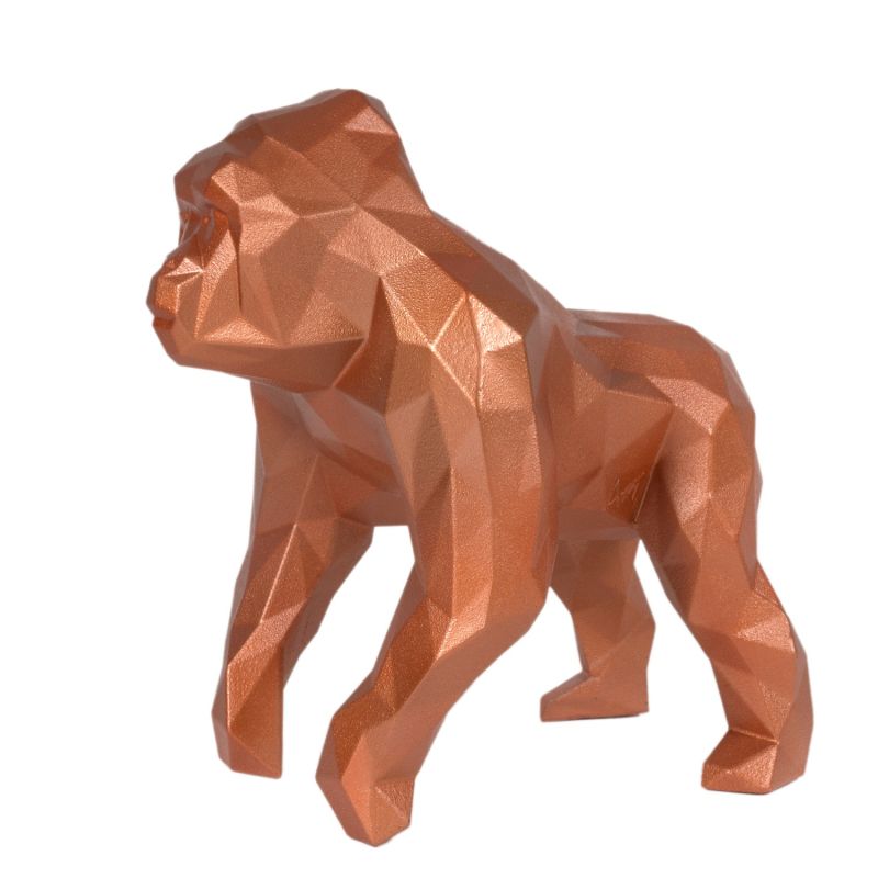 Gorilla Geometric Sculpture - Gus In Metallic Copper image