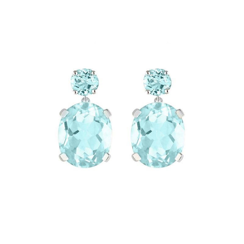 Sky Blue Topaz Drop Earrings image