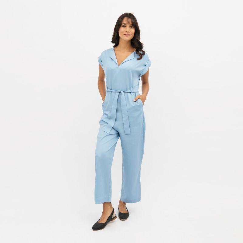 Dakar Tencel Straight Leg Jumpsuit In Sommerhus Blue image