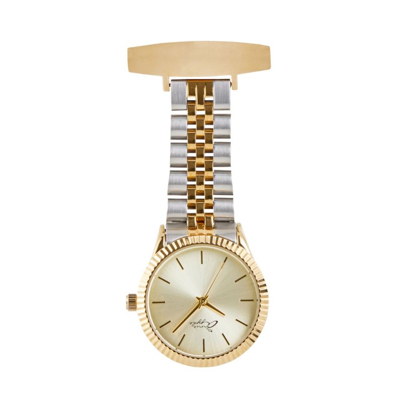 Annie Apple Callista Gold/Silver Link Nurse Fob Watch image