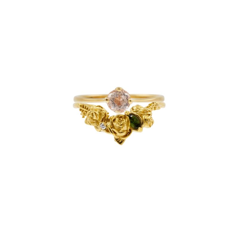 Rose Ring Diamond & Tourmaline – Gold image