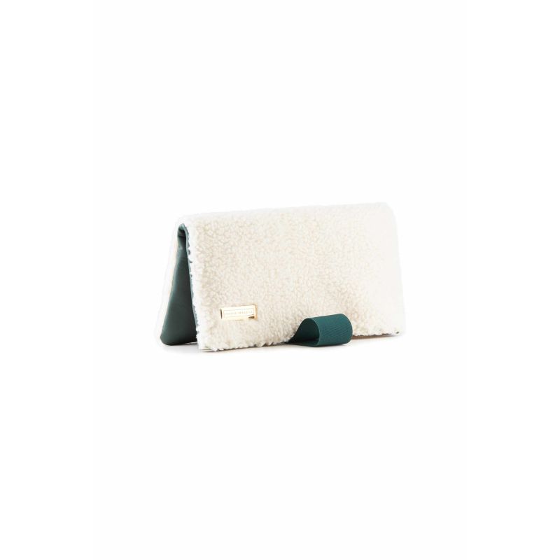 White Shearling Clutch image