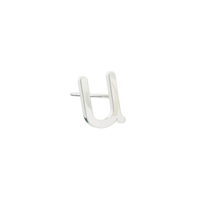 Alphabet Stud Earring - Silver image