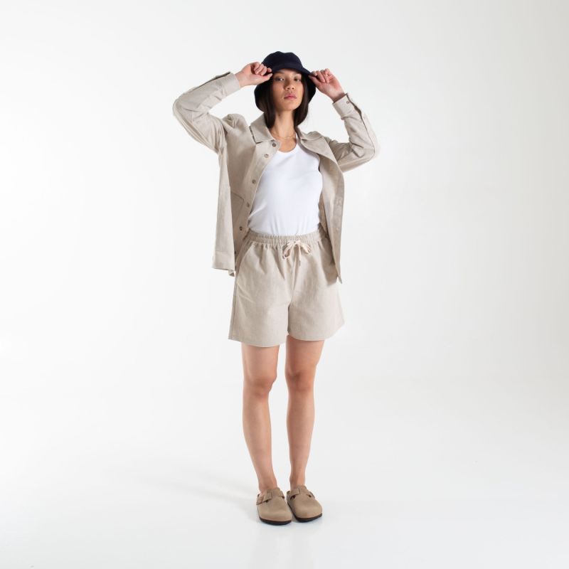 Noe Washed Linen Shorts image