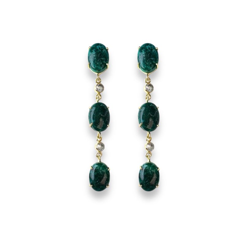 Emerald statement cheap earrings