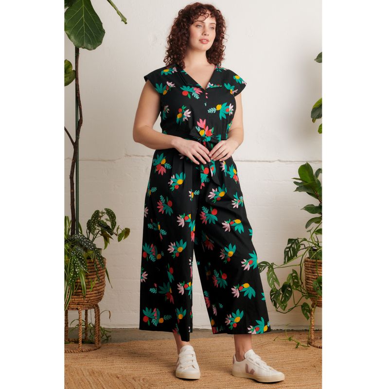 Nora Black Summer Fruits Jumpsuit image