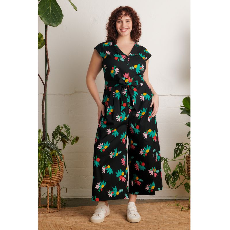 Nora Black Summer Fruits Jumpsuit image