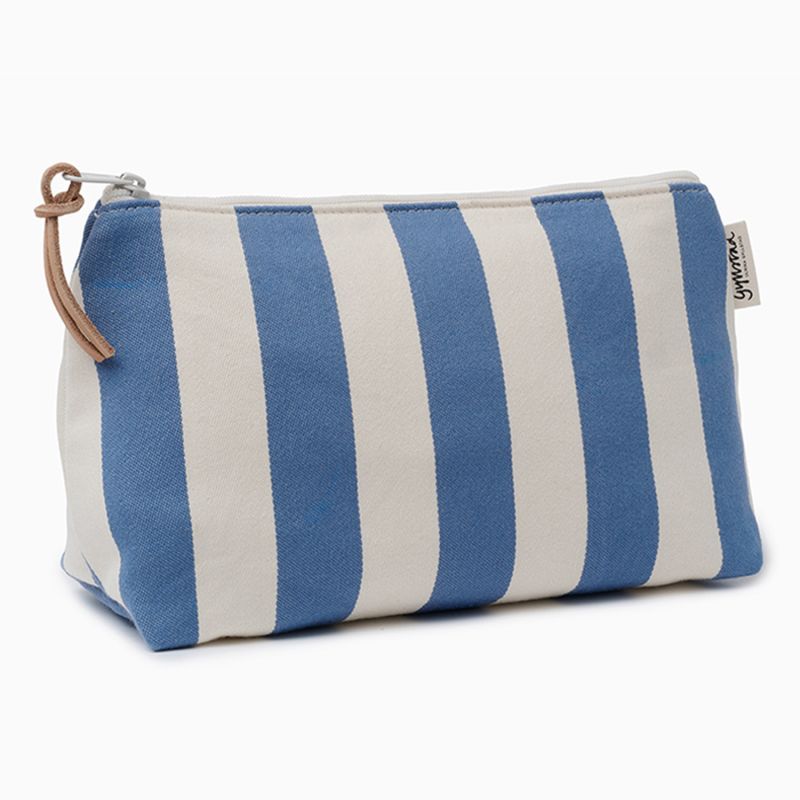 Nora Stripe Riviera Blue Wash Bag L image