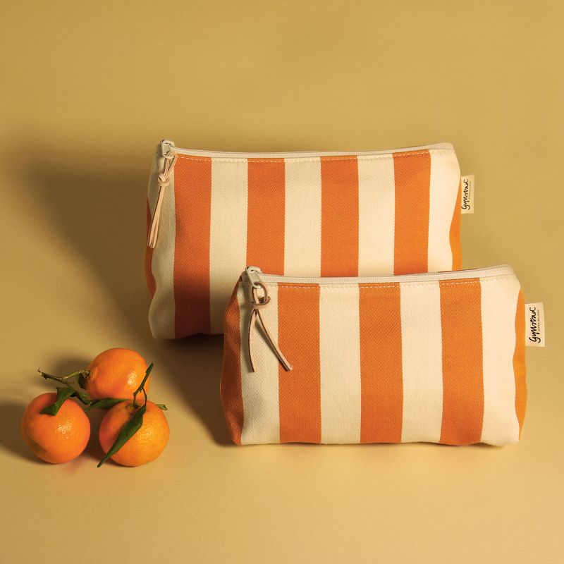 Nora Stripe Sevilla Orange Wash Bag L image
