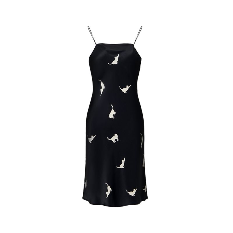 Cats Edition Silk Cami Slip Dress image