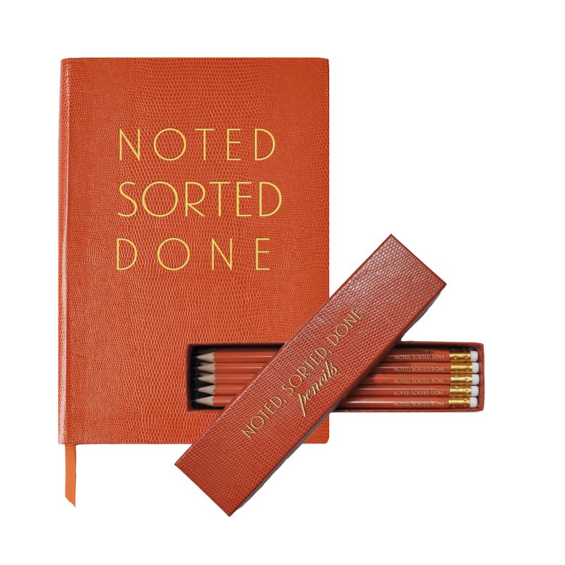 Noted Sorted Done M Journal With Matching Pencils image