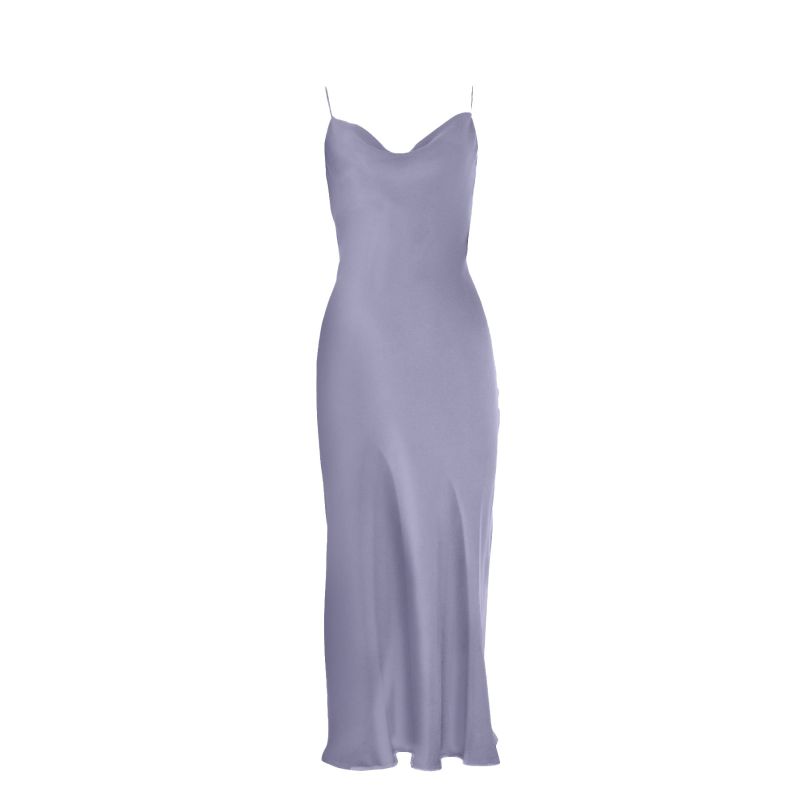 Nova Dress Silk Open Back Slip - Lilac image