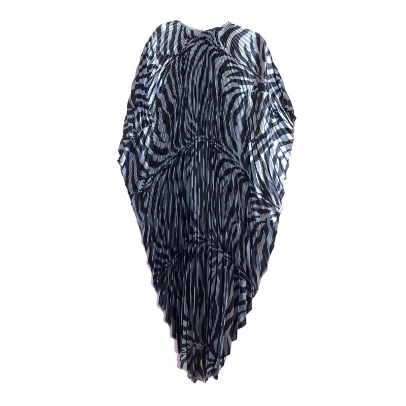 Hilda Caftan In Black & Gray Zebra image