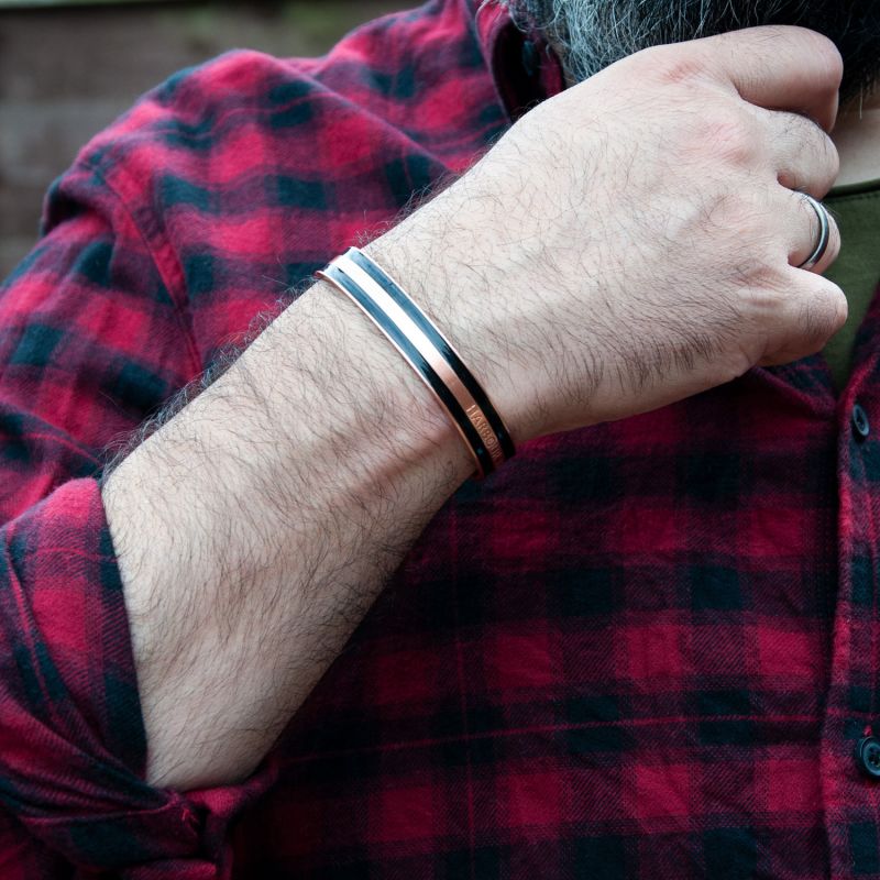 Solid Copper Cuff For Men - Chunky & Minimalist - The Boss image