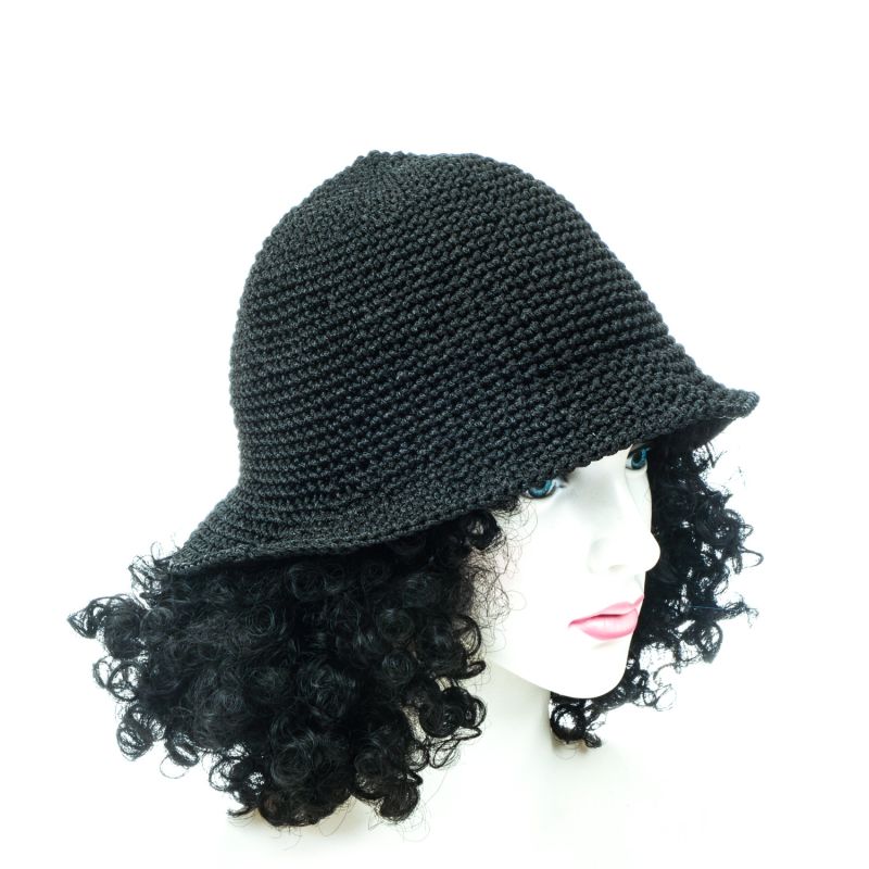 Black Macrame Hat image