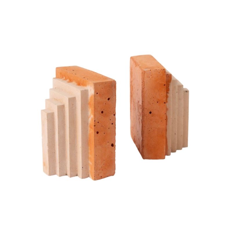 Concrete Book Ends - Terracotta & Blush image