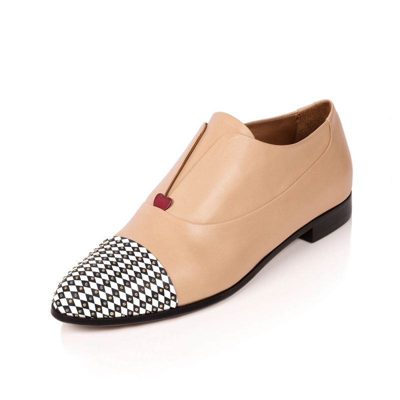 Gaia Women Oxford Shoe - Beige image