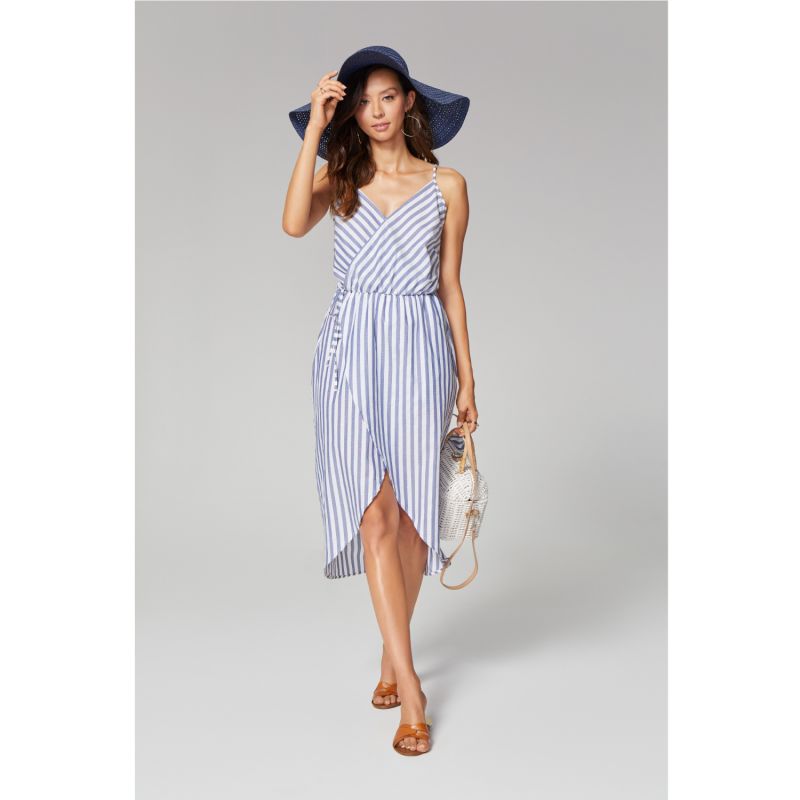 Blue Stripe Cotton Summer Dress image