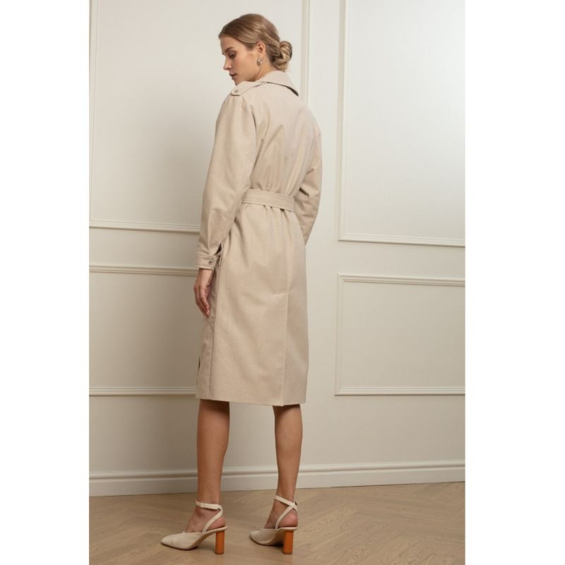 Judith Denim Trench In Milk Oolong image